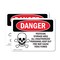 Signmission Pesticide Storage Area Danger Sign, Vinyl Decal, 10in W x 7in L, 2PK OS-2PACK-DS-D-710-L-1523 - alternate 1